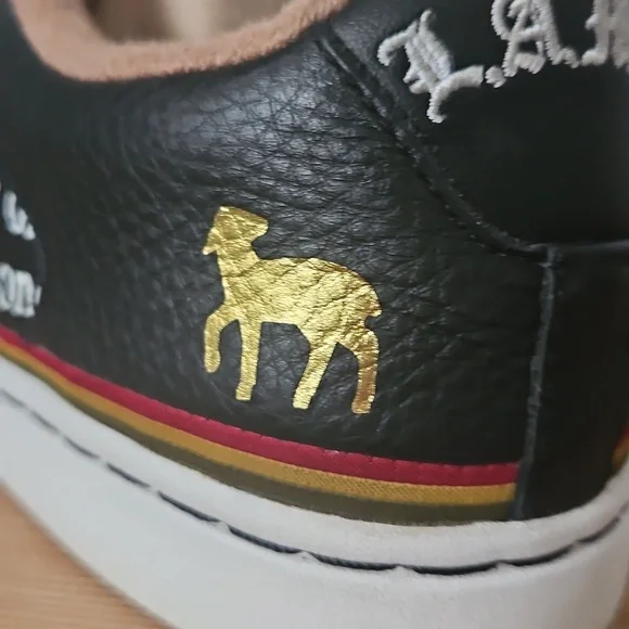 L.A.M.B. Gwen Stefani Y2K Rolling In Cashmere Black Shoes 7.5 Royal Elastics EUC - Picture 4 of 14